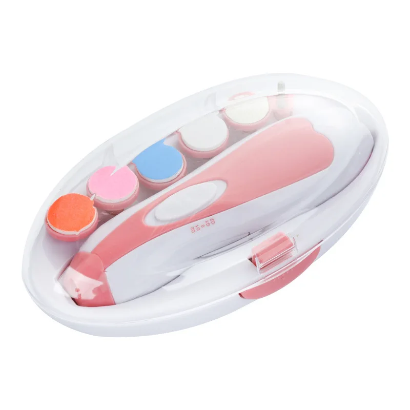 Baby Nail Care 6 In 1 Safe Electric Nail Trimmer Kids Toddler Nail File Kit Manicure Set for Newborn Bebe
