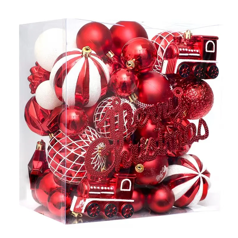Wholesale Customized PS Material Navidad Christmas Decorations ornaments Christmas Balls Gift Pack christmas ball tree ornaments