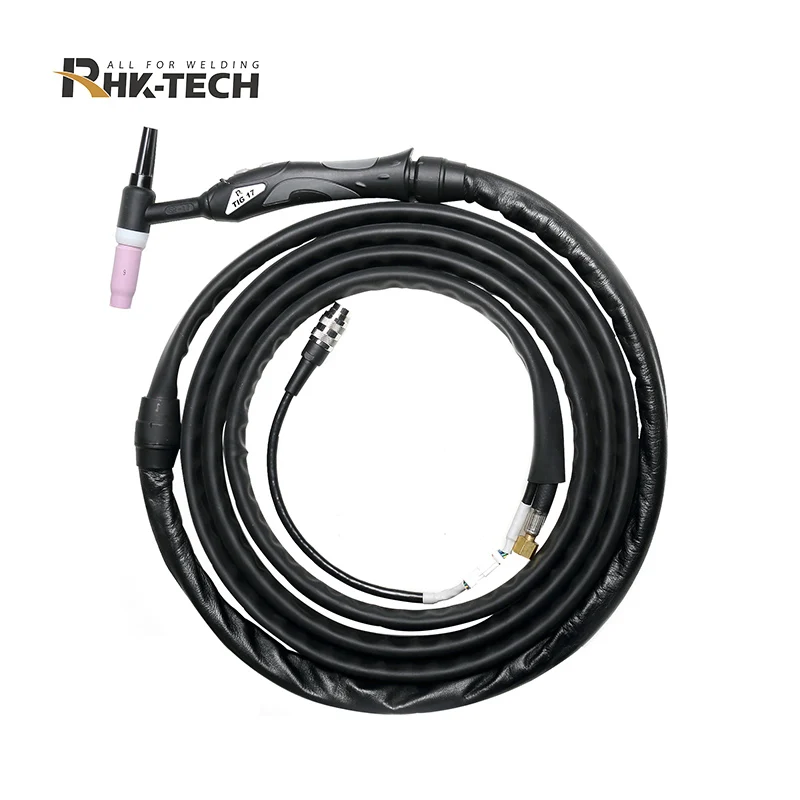 RHK TECH Custom 4M 8M Cable WP17 Gas Cooled TIG Argon Welding Torch