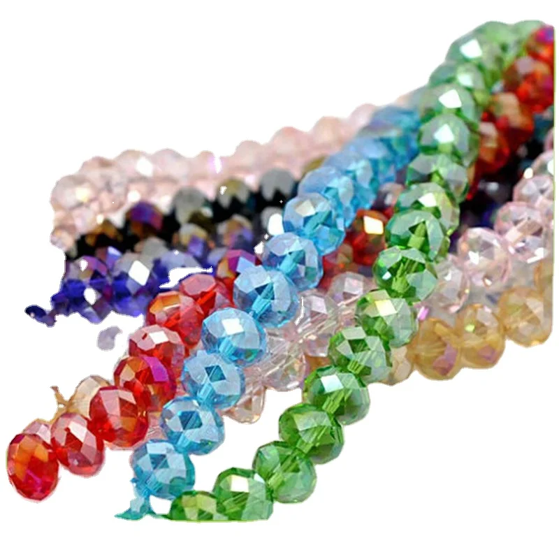 Assorted color DIY jewelry high-end rondelle crystal beads wholesale