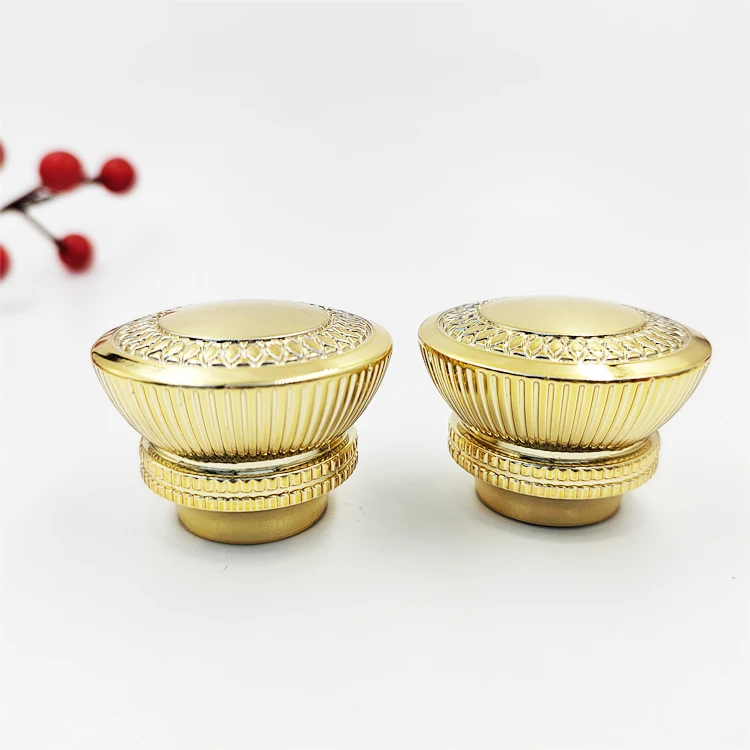 Low MOQ factory custom golden luxury metal zinc alloy lid zamac  perfume cap for perfume glass bottle