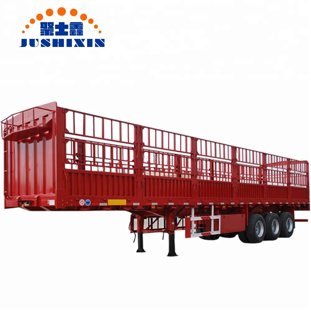 Customized 30T TO 60T Trailer Stake Fence Cargo Transport Semi Trailer On Sale