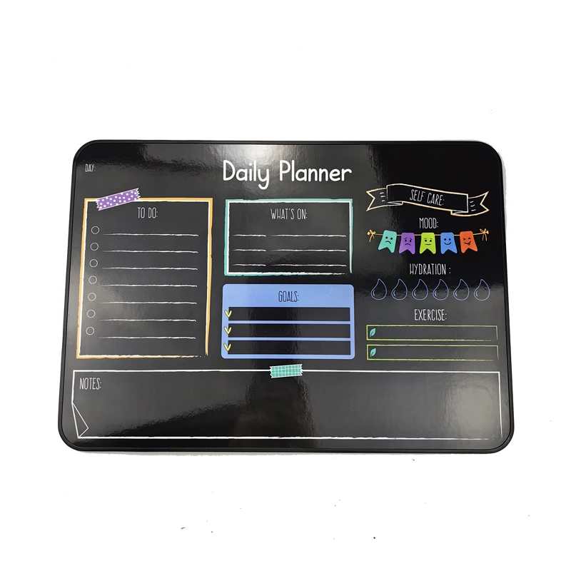 School Office Supplies Magnetic Wet/Dry-Erase Blackboard Refrigerator Chalkboard Custom Double Sided To-Do Lists Board
