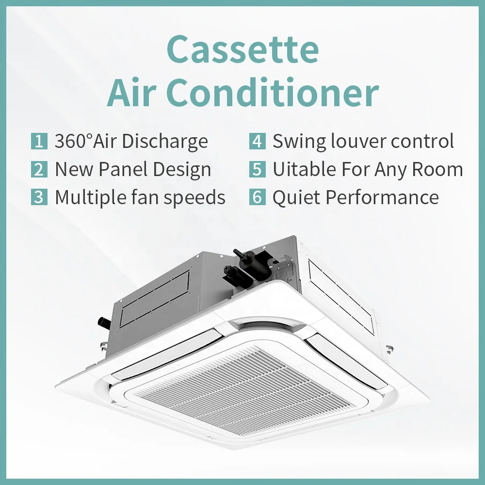 Gree Cassette Air Conditioner 24000Btu 36000Btu Inverter Cassette Type Fan Coil Indoor Unit for Central Air Conditioning