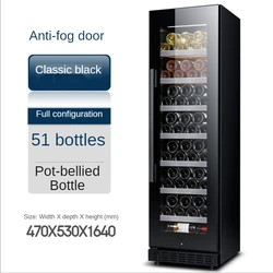 Wine cabinet refrigerator Compressor Cooler bar  fridge  kitchen wine cellar built in 53 bottles beer  wine cooler