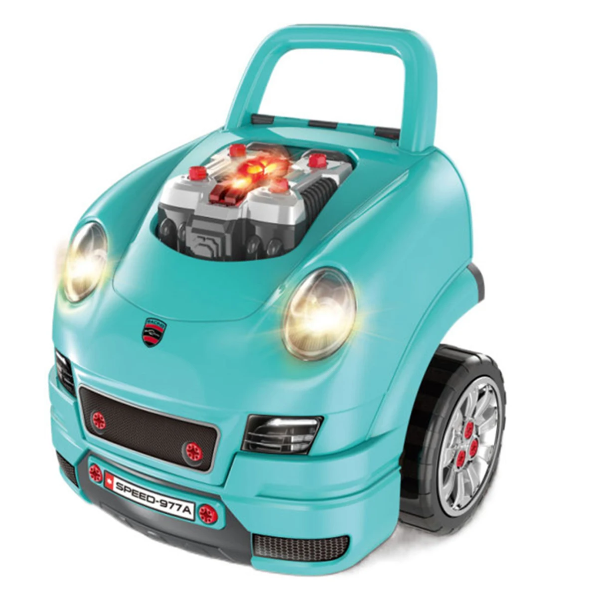 SY TOYS Pretend Play Repair Mechanician Kids RC Car Toys Push Fix Truck Engine Vehicle Take Apart Motor Engine Builder Toy
