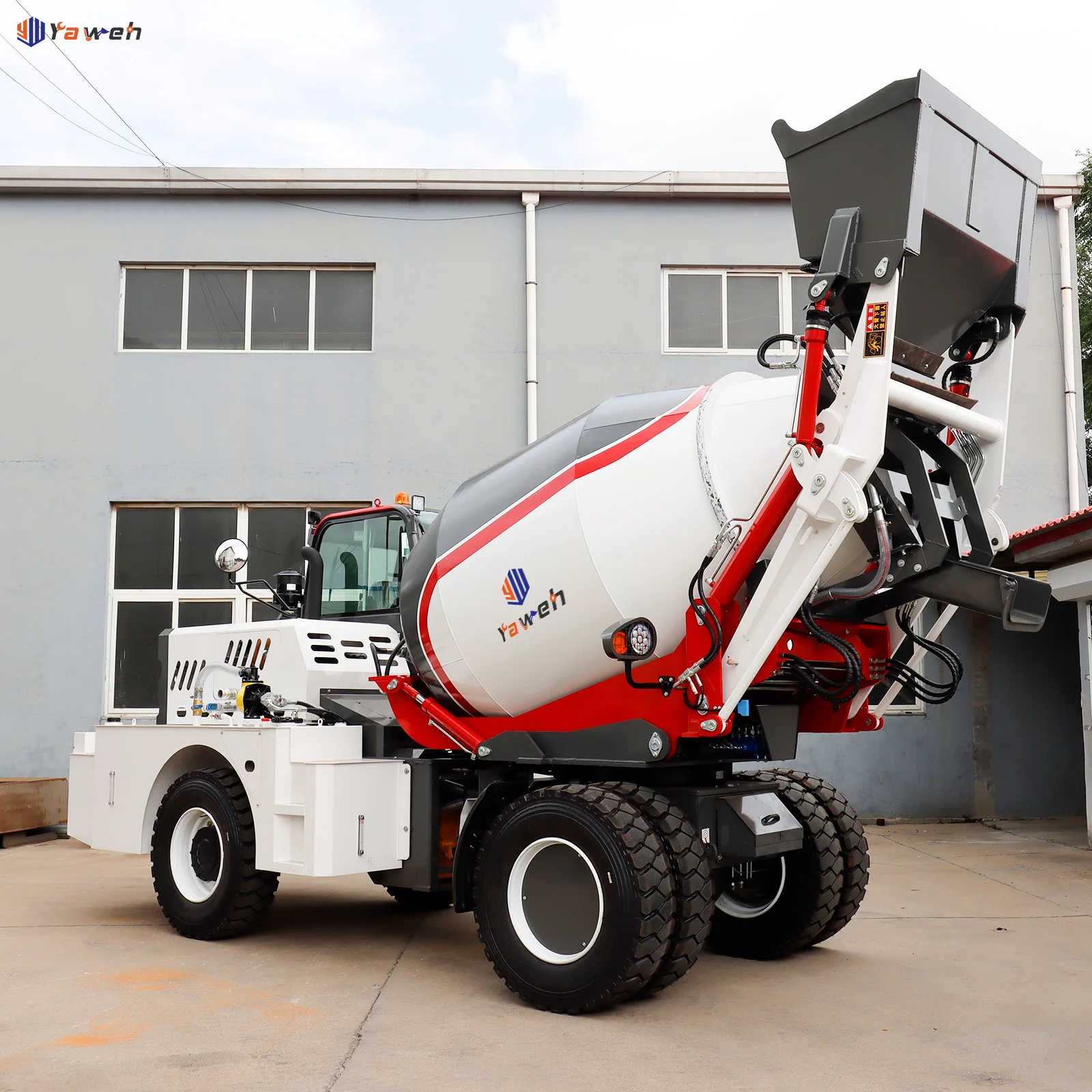Yaweh Mobile mobile bender for 3m3 self feeding self loading volumetric mini concrete mixer trucks small bag truck