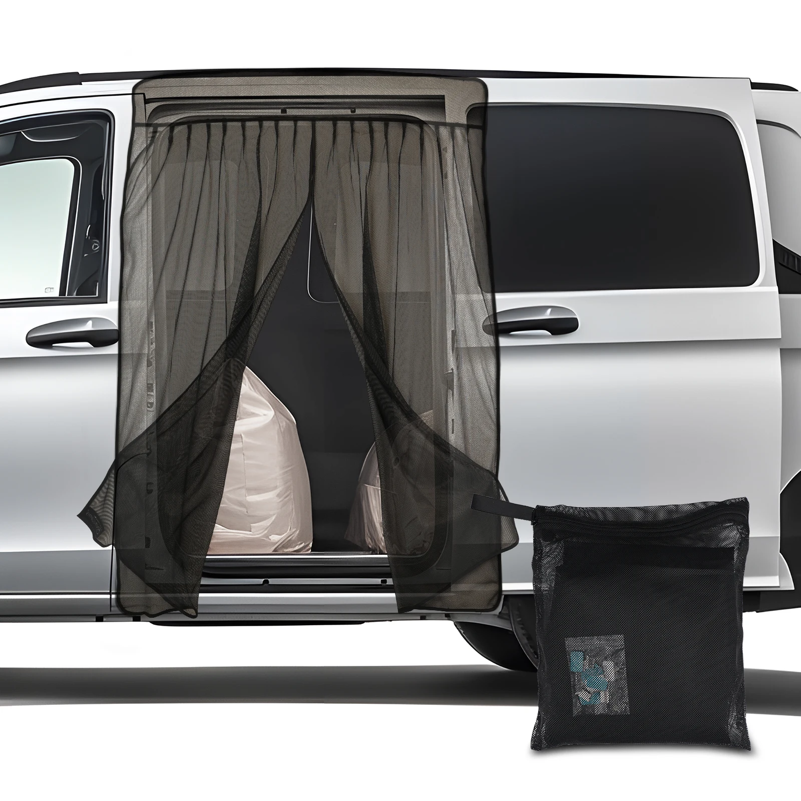 Insect Screen for Sprinter Vans Sliding &Rear Door Magnetic Fly Screen,Camper Van Accessories, 71'(H) x 59'(W) Mosquito Net RV