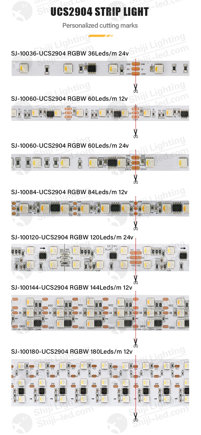 Программируемая Светодиодная лента RGBW 12 В 24 UCS2904 UCS8904 TM1814 36-светодиодная 60-светодиодная 120 180 5050 пиксель