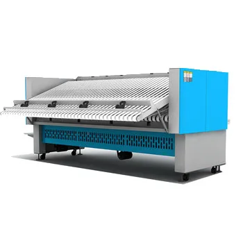 Industrial automatic clothes folding and cloth ironing machine flatwork ironer