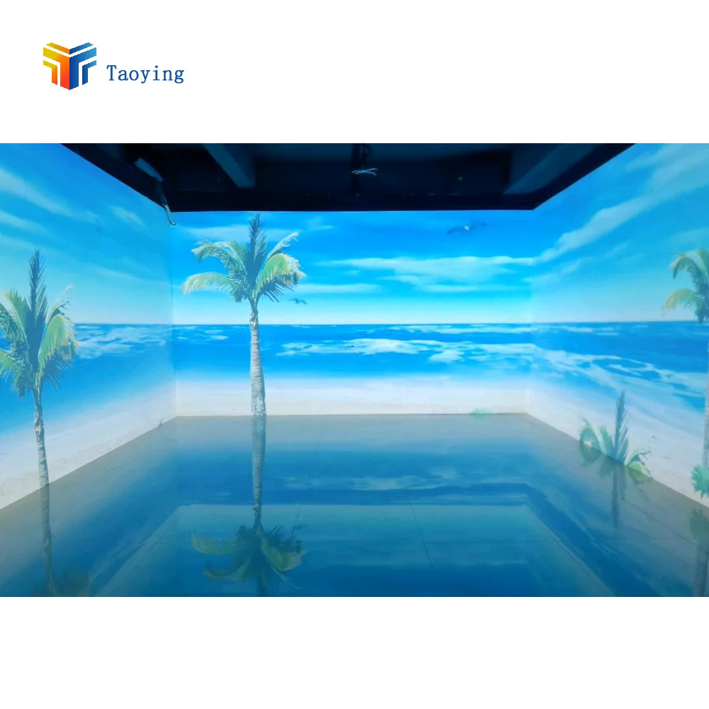 Short Throw Projector High Quality Immersive Holographic Projection Laser Projector 4K projection screen 3D Led Fan