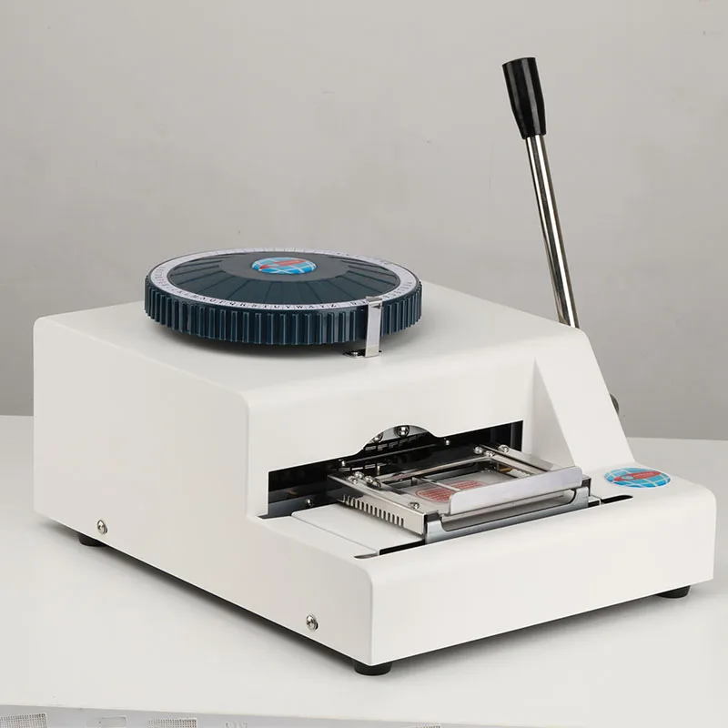 Dog Tag Embosser Machine Stainless Steel Card Embossing Machine 52 Characters Code Dog Tag Manual Marking Machine
