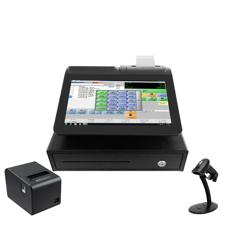 11.6 Inch Restaurant Ordering Machine Capacitive Pos Touch Screen Monitor Android Pos Terminal With Printer