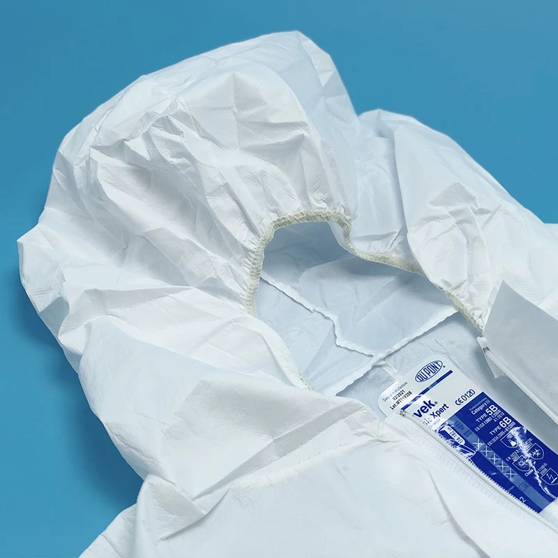 Cheap dupont fabric wholesale disposable hazmat suit sms ppe set disposable coveralls AAMI ppe gowns