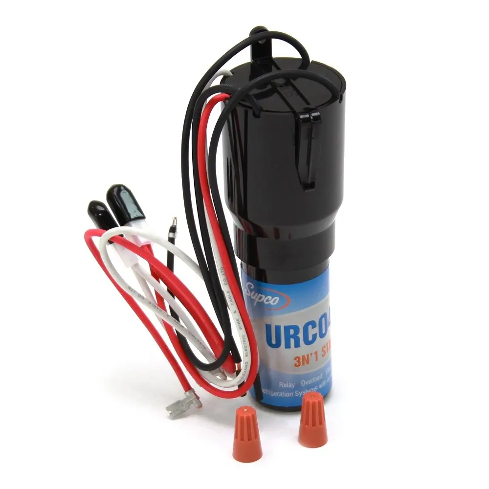 Модернизированный URCO410 Supco 3 в 1 комплект для запуска перегрузки реле конденсатора жесткого холодильника и морозильной камеры 1/4 до 1/3