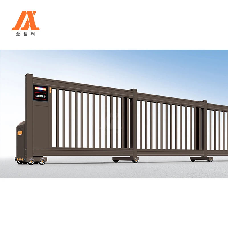 Aluminum Retractable Driveway Main Gate Automatic Fence Front Security Telescopic Sliding Gate Outdoor Segment Sliding Gate