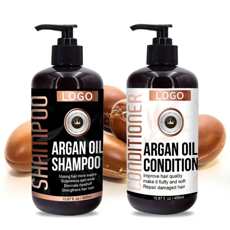 Wholesale Private Label Natural Organic Hair Care Sets(New) Deep Cleaning Repair Argan Oil Hair Shampoo And Hair Conditioner