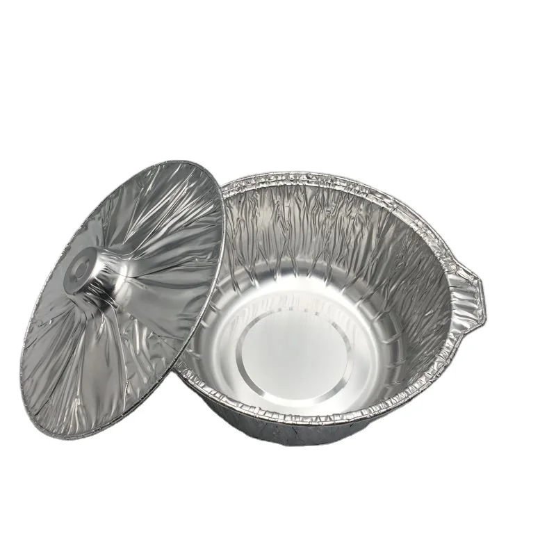Food Storage Container 11.5 Inches Pot29 Half Size Hot Pot Disposable Aluminum Foil Pans With Lids