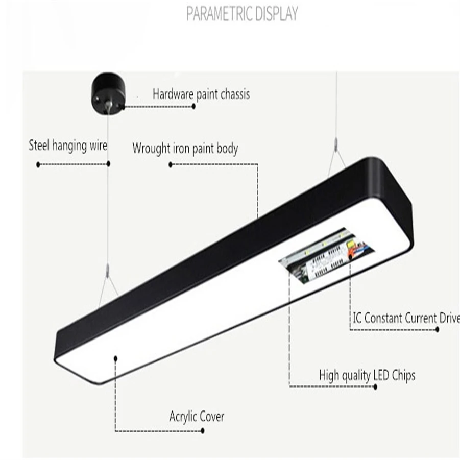 Surface Mounted Led Linear Light for Office 1200mm 28w Suspended Led Backlit Linear Light