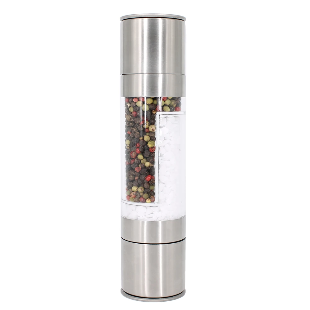 whosale amazon top seller 2 in 1 manual salt and pepper mill pepper grinder with double ended design china supplier