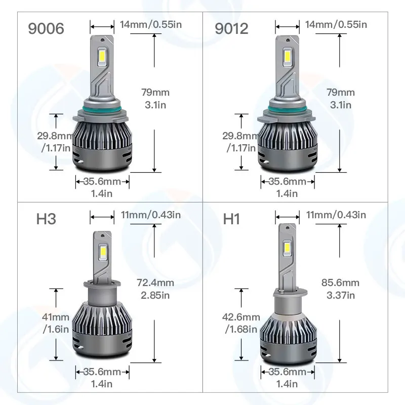 Hot Sale Super Bright Auto Car Led Light H1 H3 HB3 9006 H11 Fan Cooling Car Bulbs 16000lm A5 LED H7 H4 LED Headlight 9007