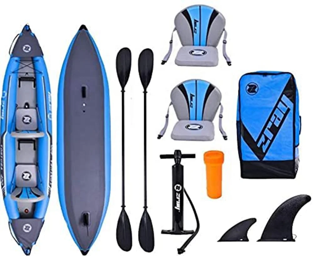 Canoe Type adjustable seats inflatable two person kayak With drop stitch floor