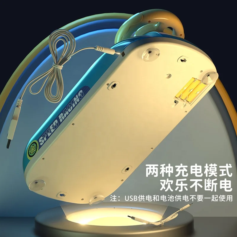 Educational Car Racing Adventure Simulator Steering Wheel Driving Car Games Toy for Kids