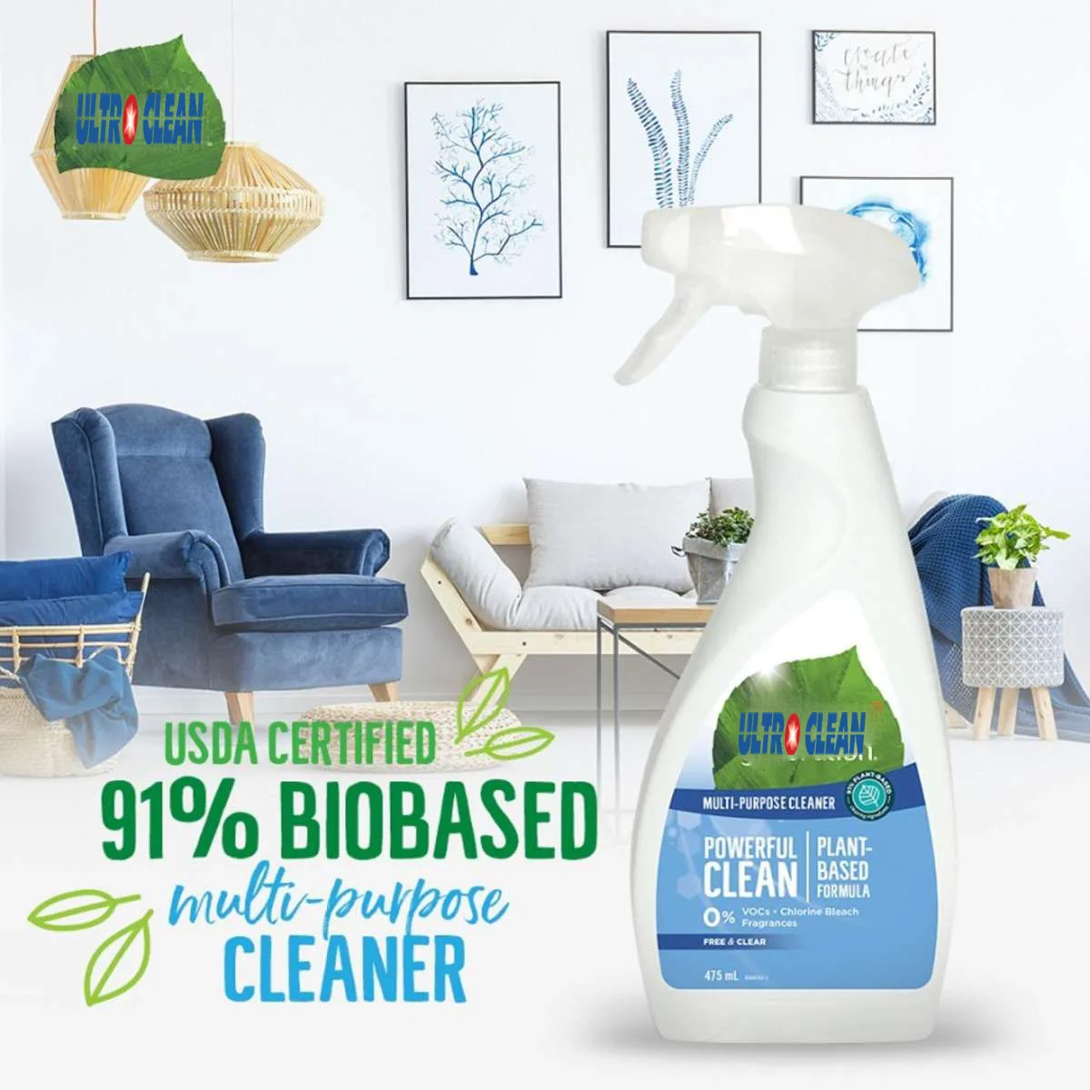 475ML General Bathroom Non Amonium Oem Method Epa Glas All Purpose Household Cleaner