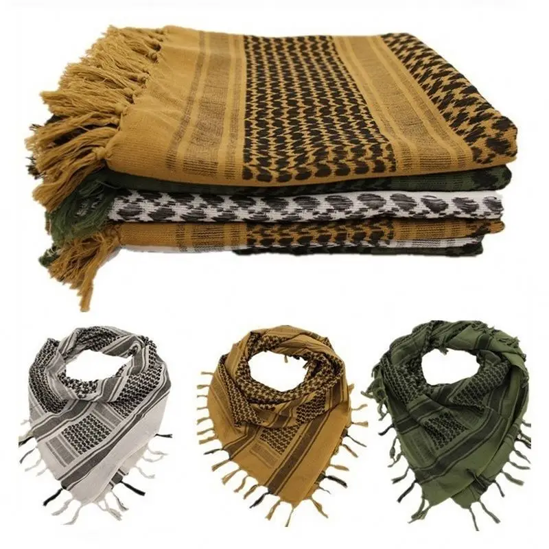 Custom Outdoor Tactics Arab Parsnips Square Muslim Sunscreen Breathable Bib Middle East Thousand Bird Plaid Camouflage Cape