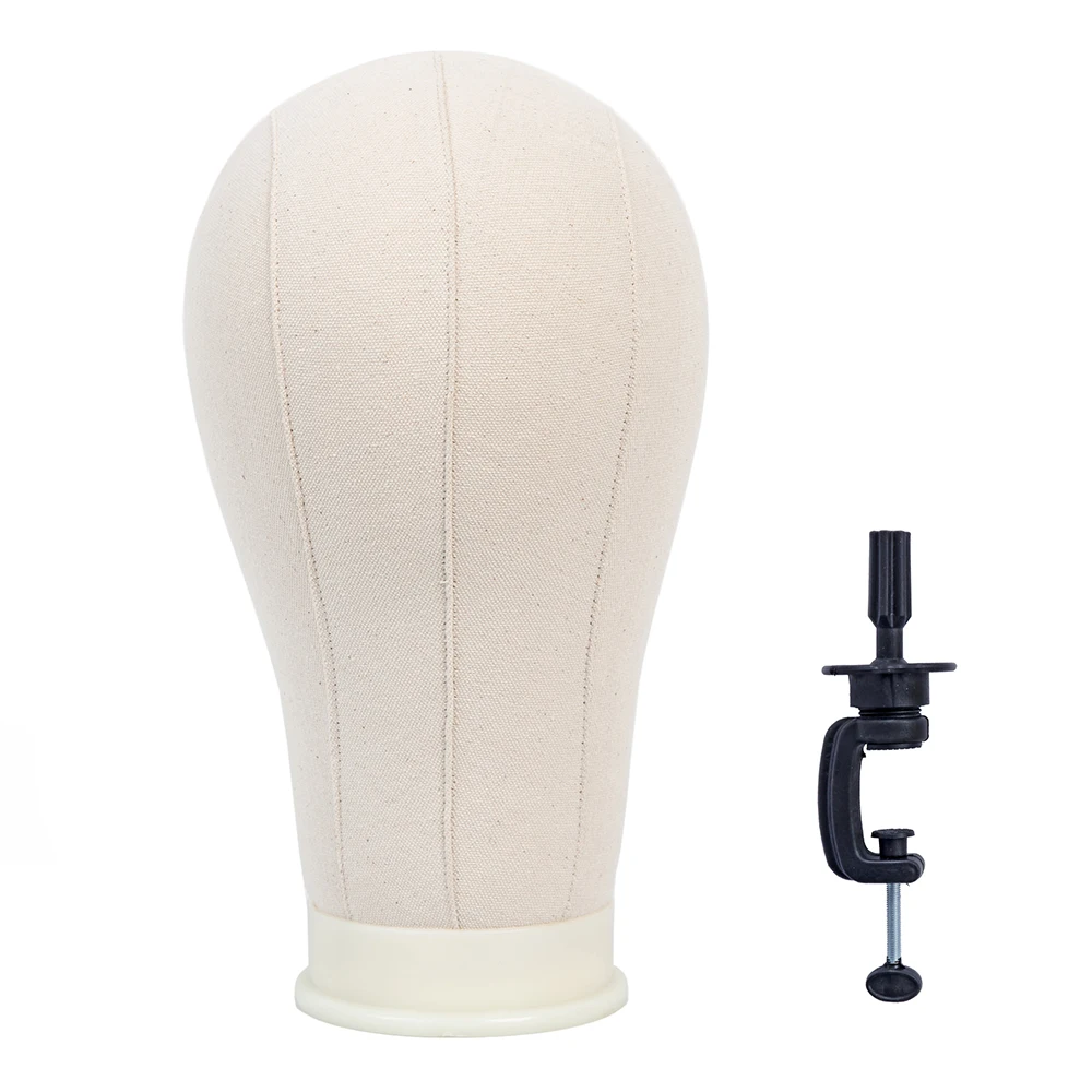 Wholesale Cheap Price Canvas Block Head Display Wigs 21 To 25 Inches Mannequin Head Wig Display Styling Canvas Head