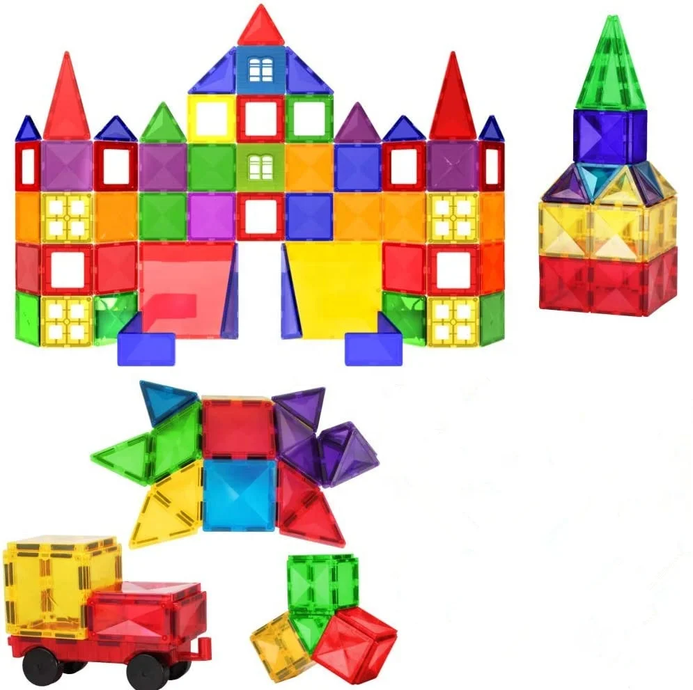 Magnetic Tiles Blocks Building Learning Educational Toys  Set for Kids