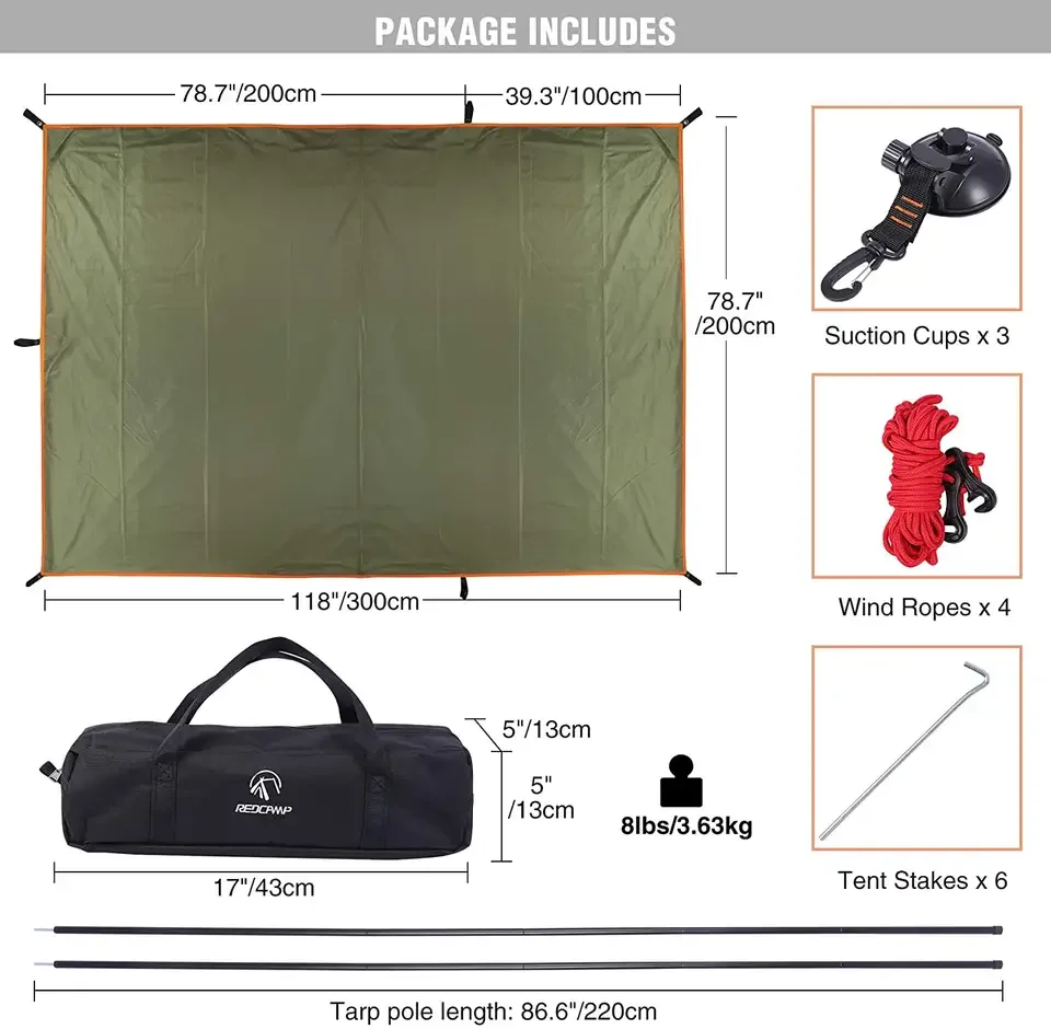 Polyester Canvas Car Side Awning On Sale From China Factory Sunday Camper Trailer Tent