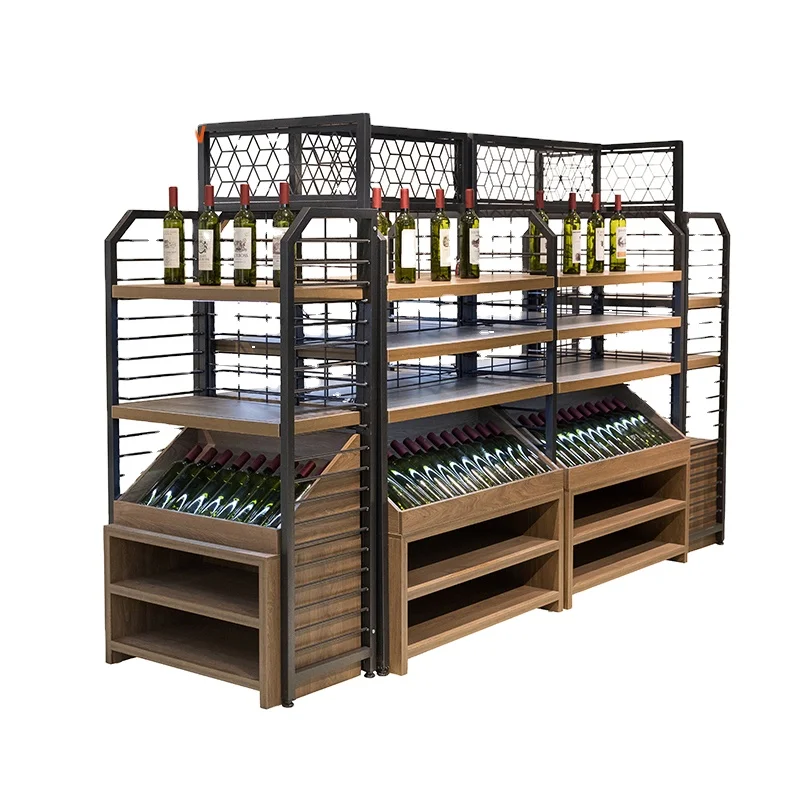 Винный шкаф популярный современный Витринный Шкаф для вина витрина хранения в супермаркете