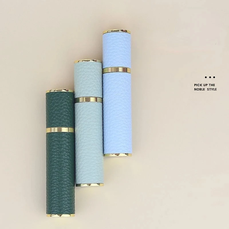 Wholesale 10Ml Leather Refillable perfume glass bottle Perfume Atomizer Mist Spray Bottle