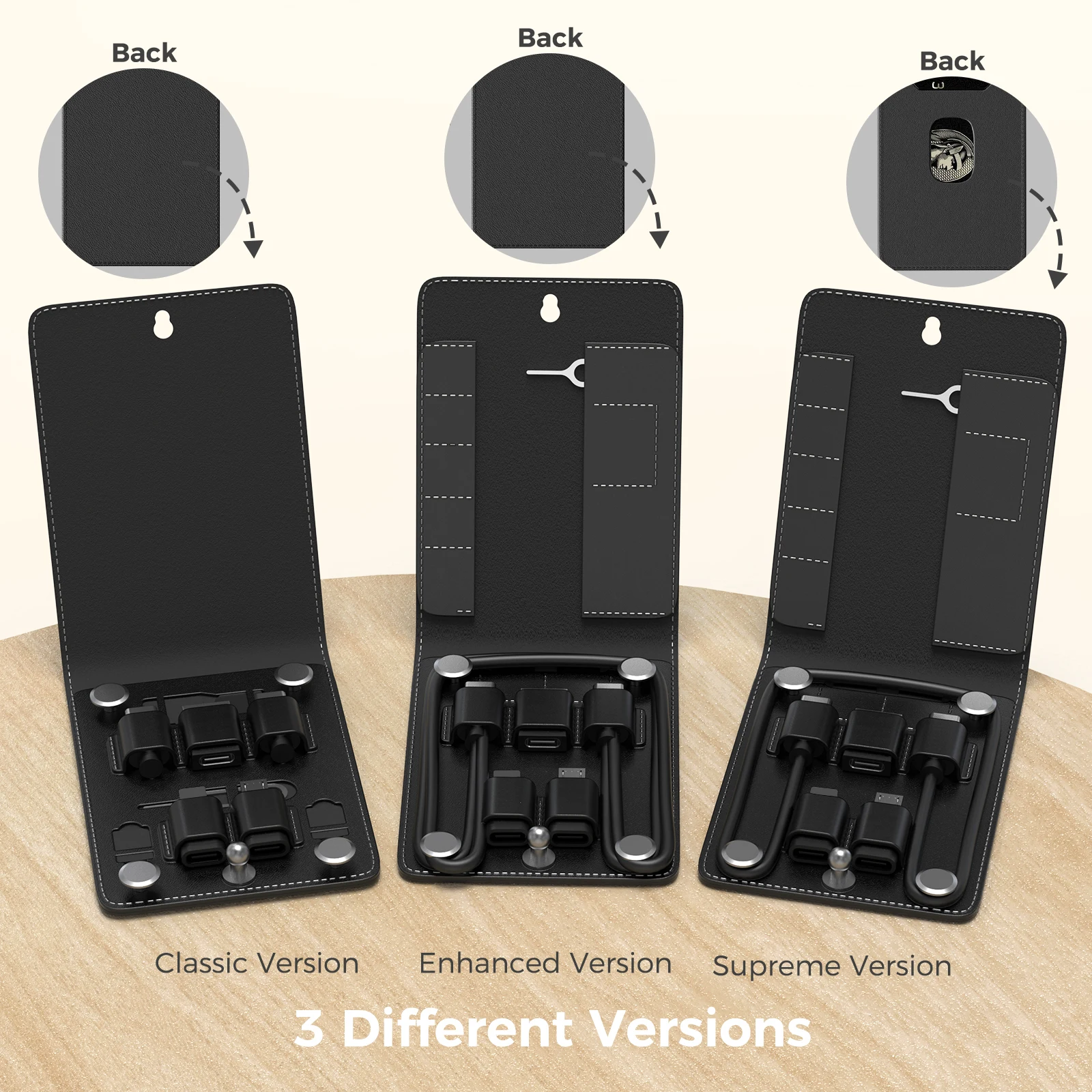 Custom Multi-Function 6 In 1 USB Cable Adapter Kit SIM TF Credit Card Type-C Cable Eject Pin Storage Bag Business Corporate Gift