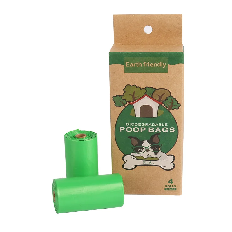 Pet poop bag custom packaging  eco-friendly plastic garbage bag dog poop pick up bag