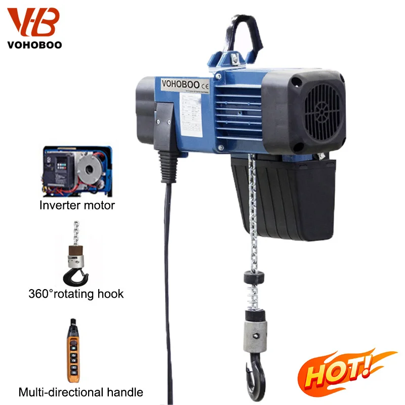 250 кг 500 кг 1 тонна фиксированная тележка европейского типа, легкое обслуживание, европейский стандарт, Электрическая цепная таль в мастерской