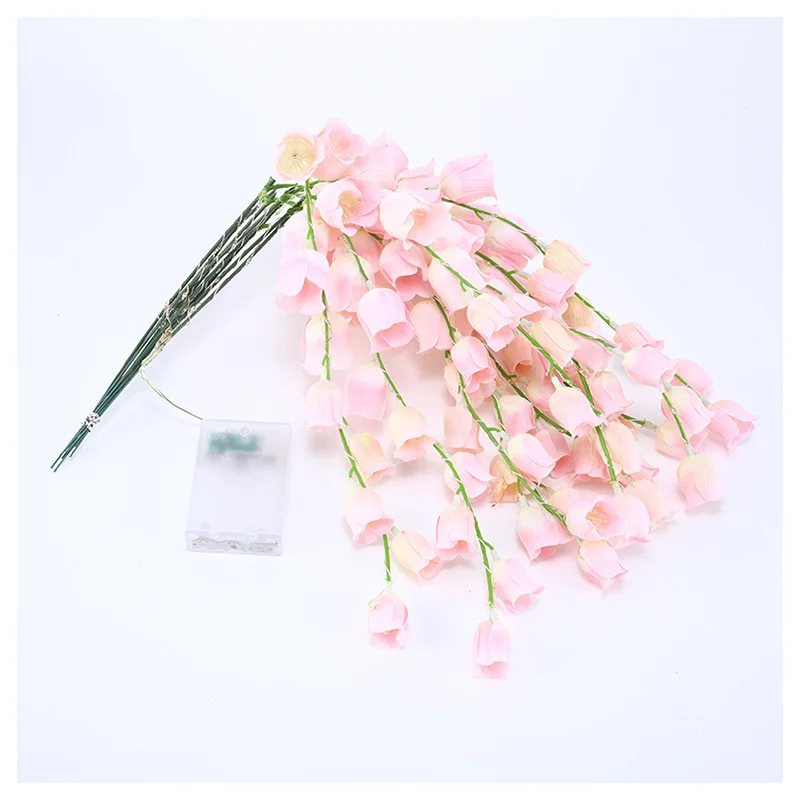Manufacturer Led String Lights Artificial Vine 10 Branch Bell Orchid Decorative Light Battery Operated Wedding House Lights