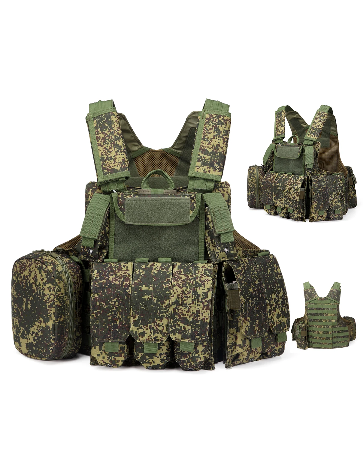 Tactical vest plate carrier with medical pouch interphone pouch mag pouch quick detachable durable