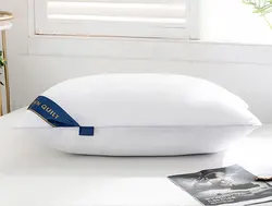 Hotel bed pillow wholesale custom logo size hilton pillow 1000g with bag double lining 3d