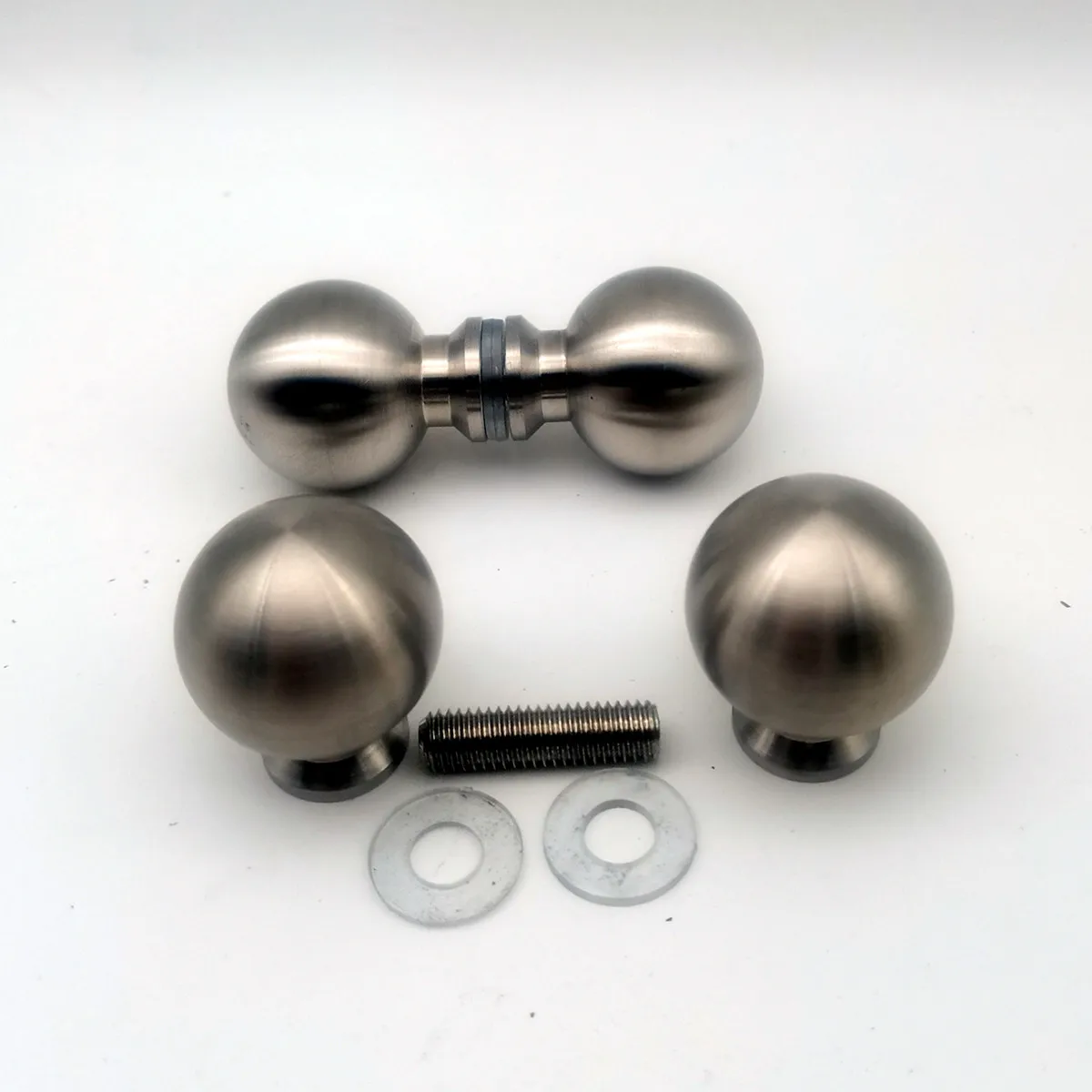 Factory Directly Stainless Steel 304 Solid  Round Ball Luxury Door Knob Set Handle with Satin Finished Diameter 25mm