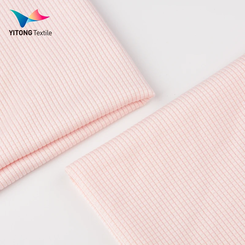 Waffle Knit Jacquard Rib Fabric Quick Drying 84% Polyester 10% Viscose 6% Cotton Fabric for Casual T shirt