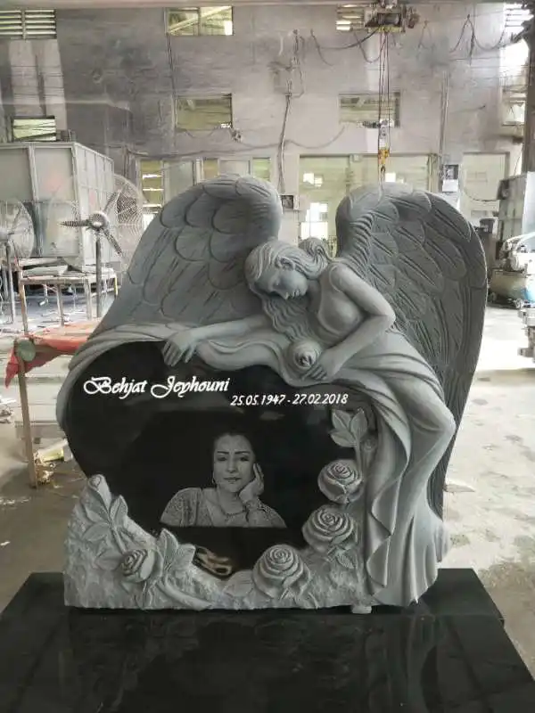 Premium Quality Natural Stone Monument Black Granite Headstone Child Headstone