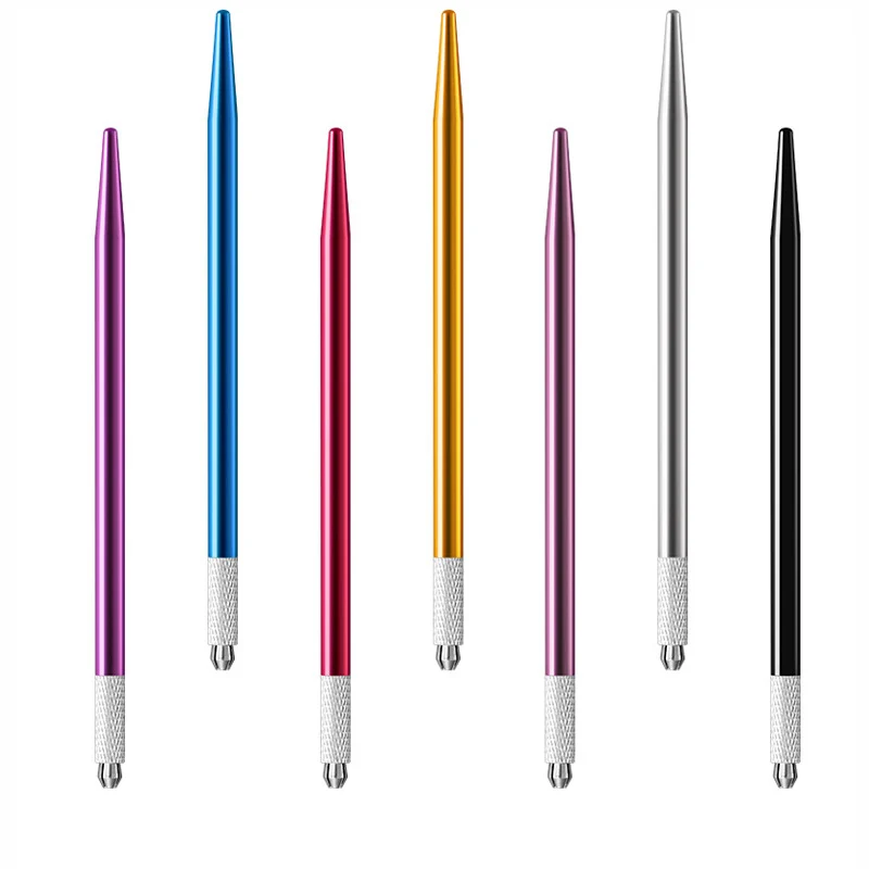 Круглый держатель иглы с логотипом на заказ ручка лезвием R3 5 тонкое легкое затенение инструменты PMU ручная для бровей микроблейдинг татуировок