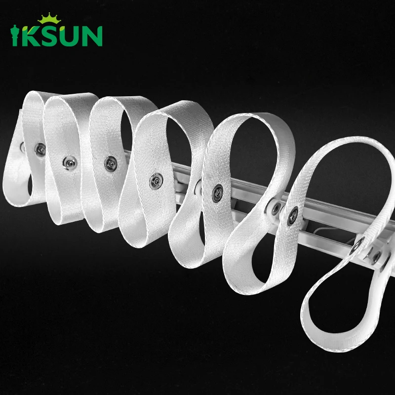 IKSUN High Quality Ripple Fold Curtain Tape Motorized Wave Curtains For S Fold Curtain Motor