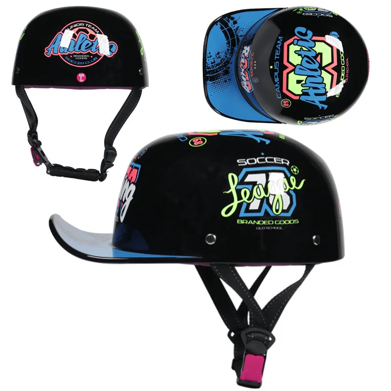 Motorcycle Helmet Electric Vehicle Helmet Baseball Cap Motorcycle Helmet With Decal