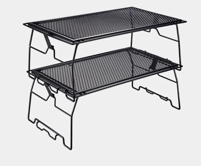 Net Single-layer Double-layer Multi-purpose Table Outdoor Rack Temperature-resistant Barbecue Table Iron Storage Rack