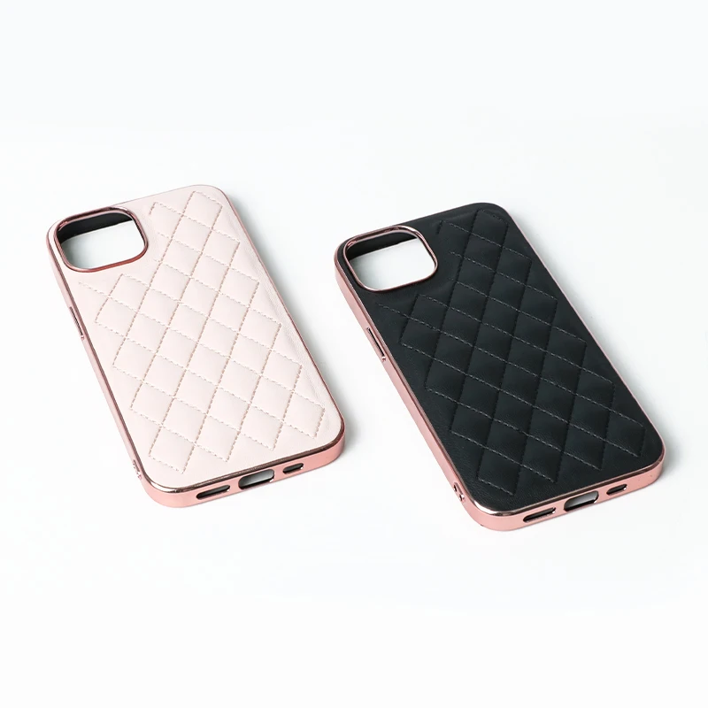 2022 Luxury Colorful PU Leather Precise Metal Camera Women Man Phone Case for Phone 14  13 Pro Max