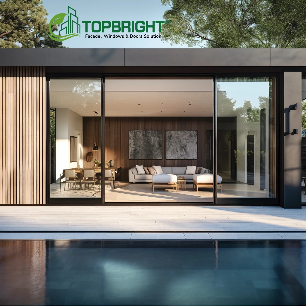 White Soundproof Pocket Doors Sensor Frameless Aluminum Interior Noiseless Sliding Glass Patio Doors With Screen