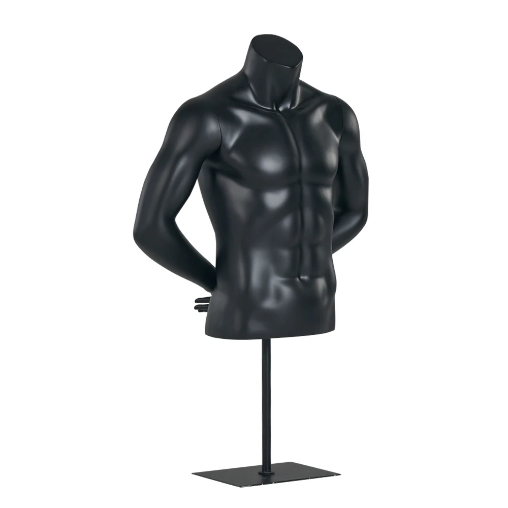 Headless Cheap Wholesale Half Body Mannequin Black For Clothes Display